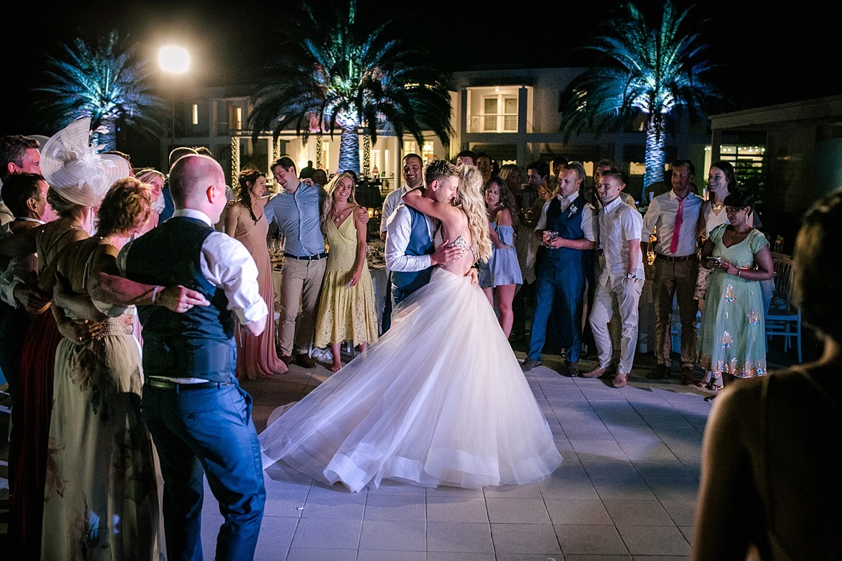 Floral wedding dress Sassi Holford wedding in Crete 21