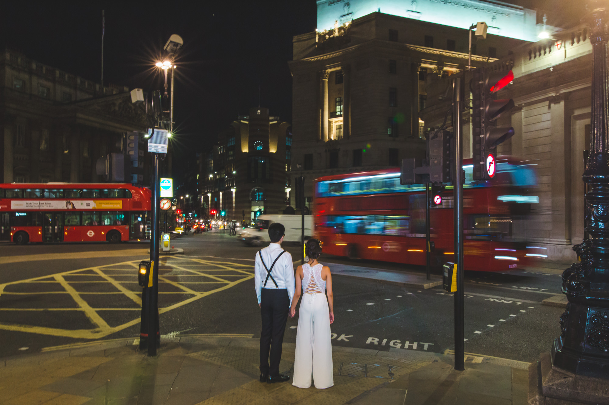 Modern bride in a trouser suit