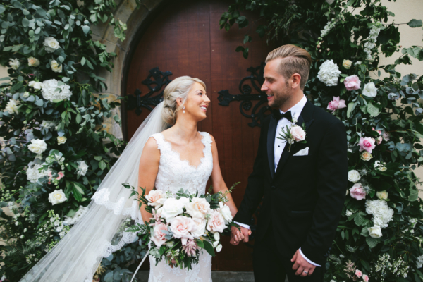 A Romantic Black Tie Wedding in Ireland for a Pronovias Bride + her Jenny Packham Bridesmaids