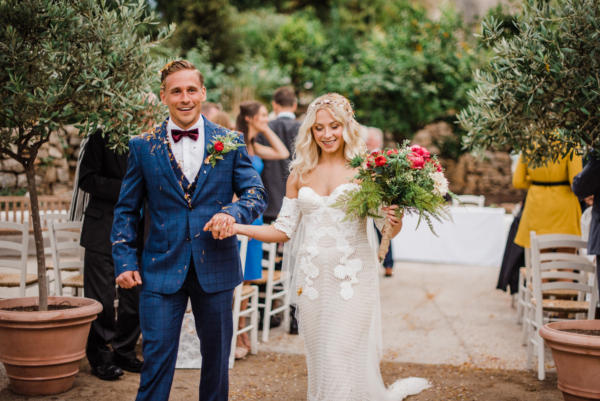 A Rue de Seine Dress for a Bohemian + Vegan Wedding at the Eden Project in Cornwall