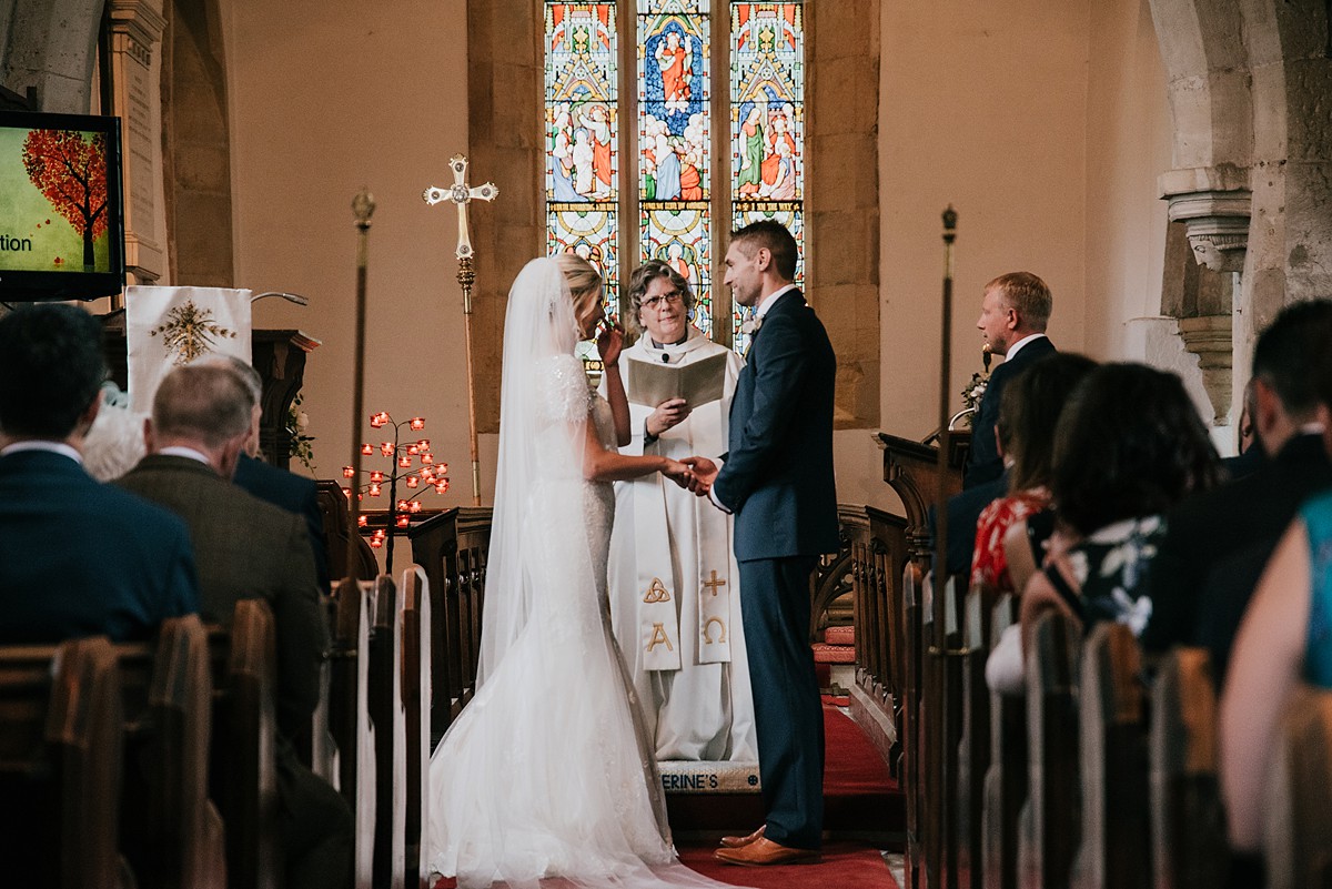 True bride dress Yorkshire farm wedding 10