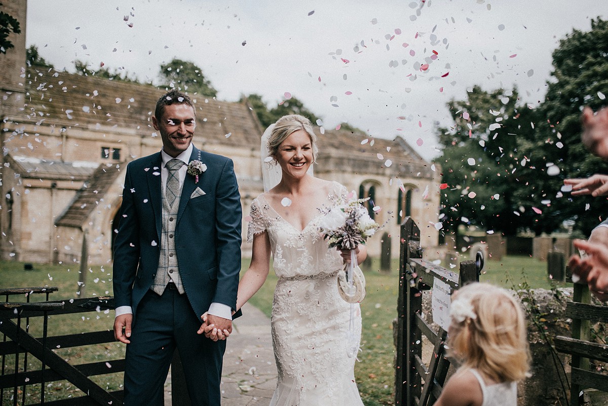 True bride dress Yorkshire farm wedding 15