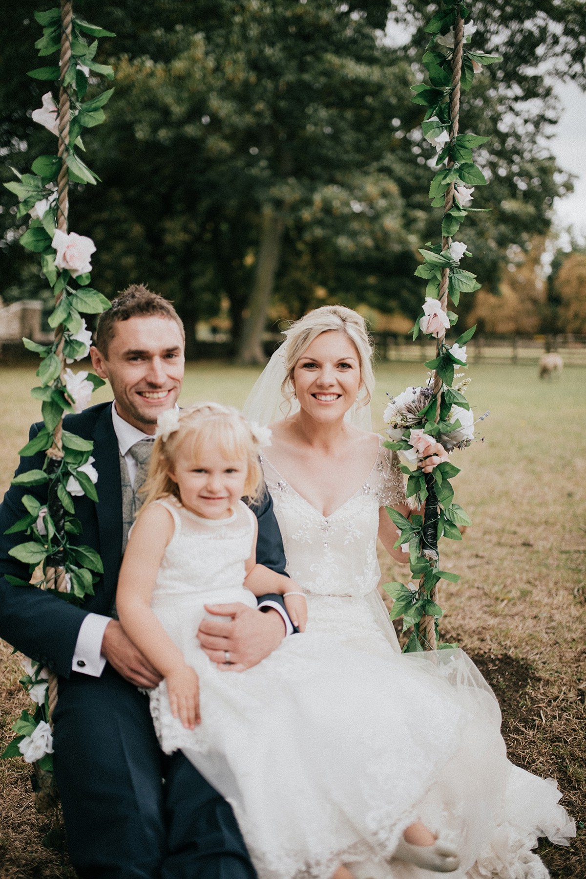 True bride dress Yorkshire farm wedding 17