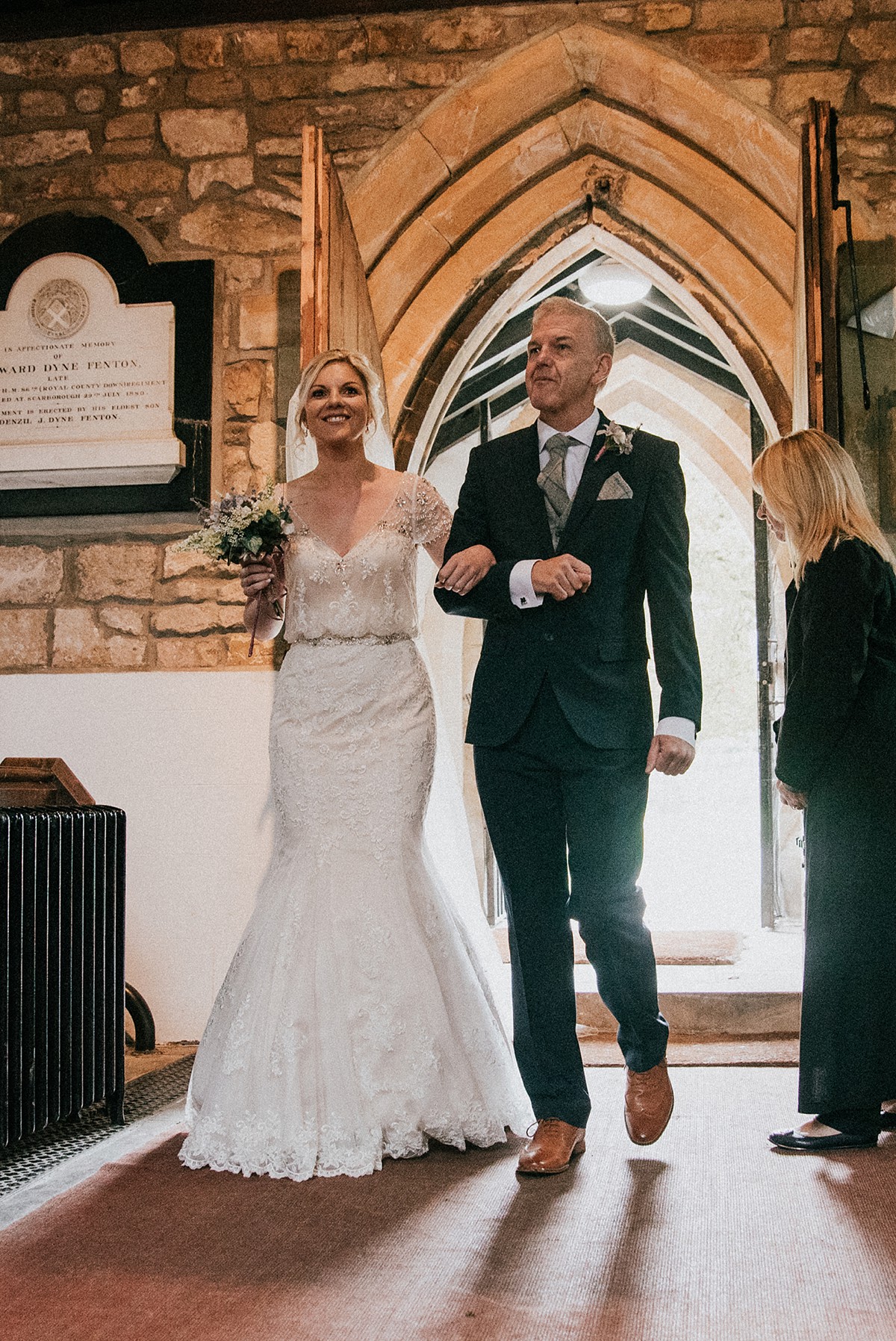 True bride dress Yorkshire farm wedding 8