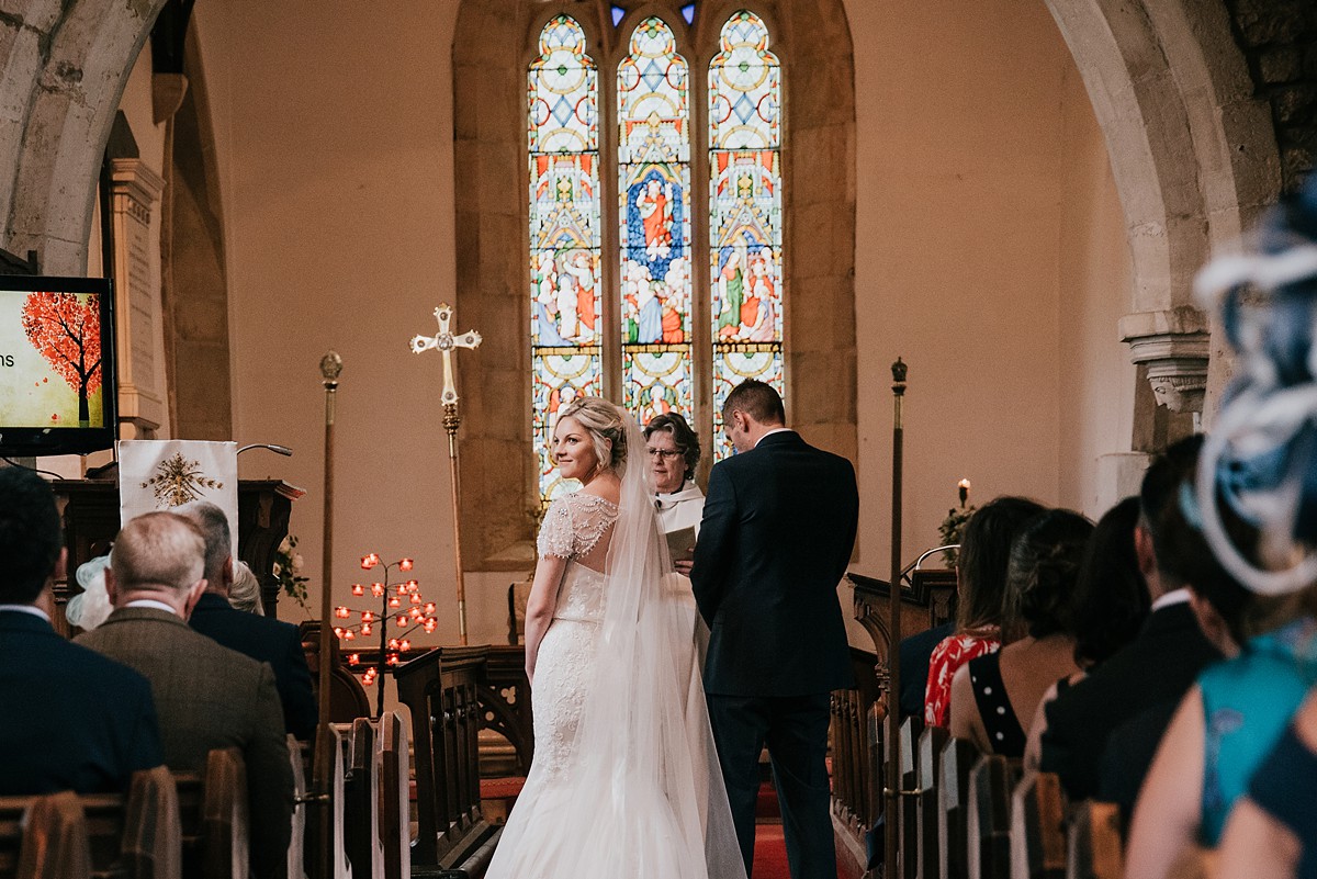 True bride dress Yorkshire farm wedding 9