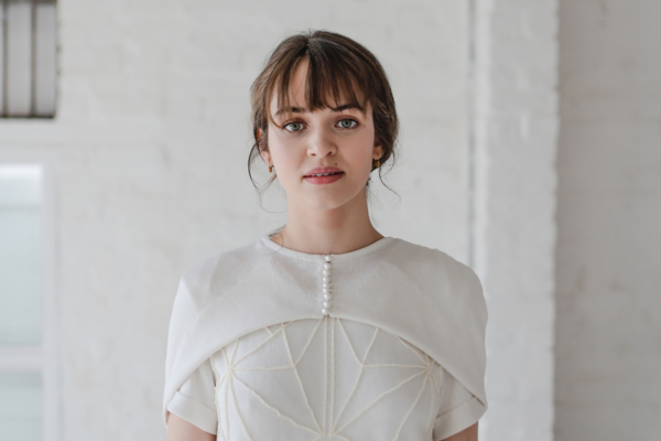 A Zero Waste Inspired Bridal Shoot, featuring Ethical, Handmade, Knitted Silk Wedding Dresses by CoopCouture