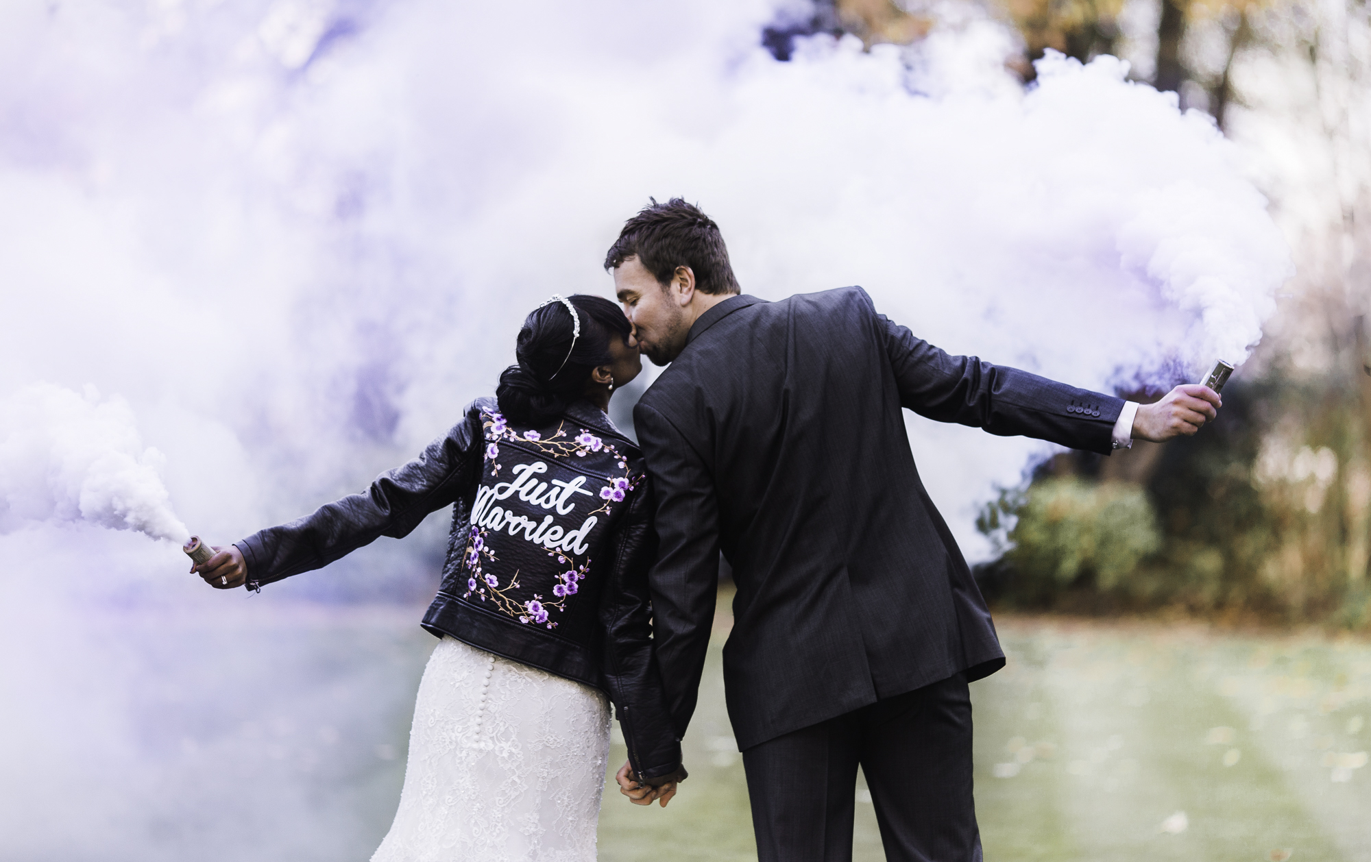 A Tinder Bride in a Handpainted Leather Jacket for her Purple Hued Yorkshire Wedding 5 resized 101 of 147