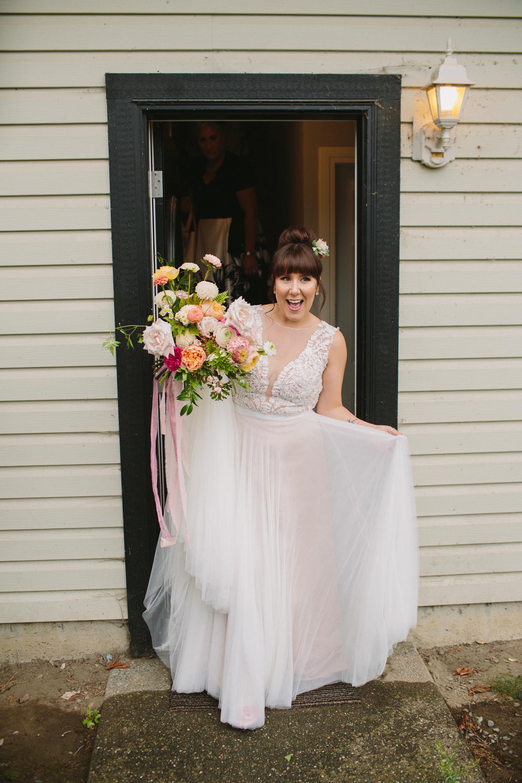 11 Watters dress vibrant colourful secret garden wedding