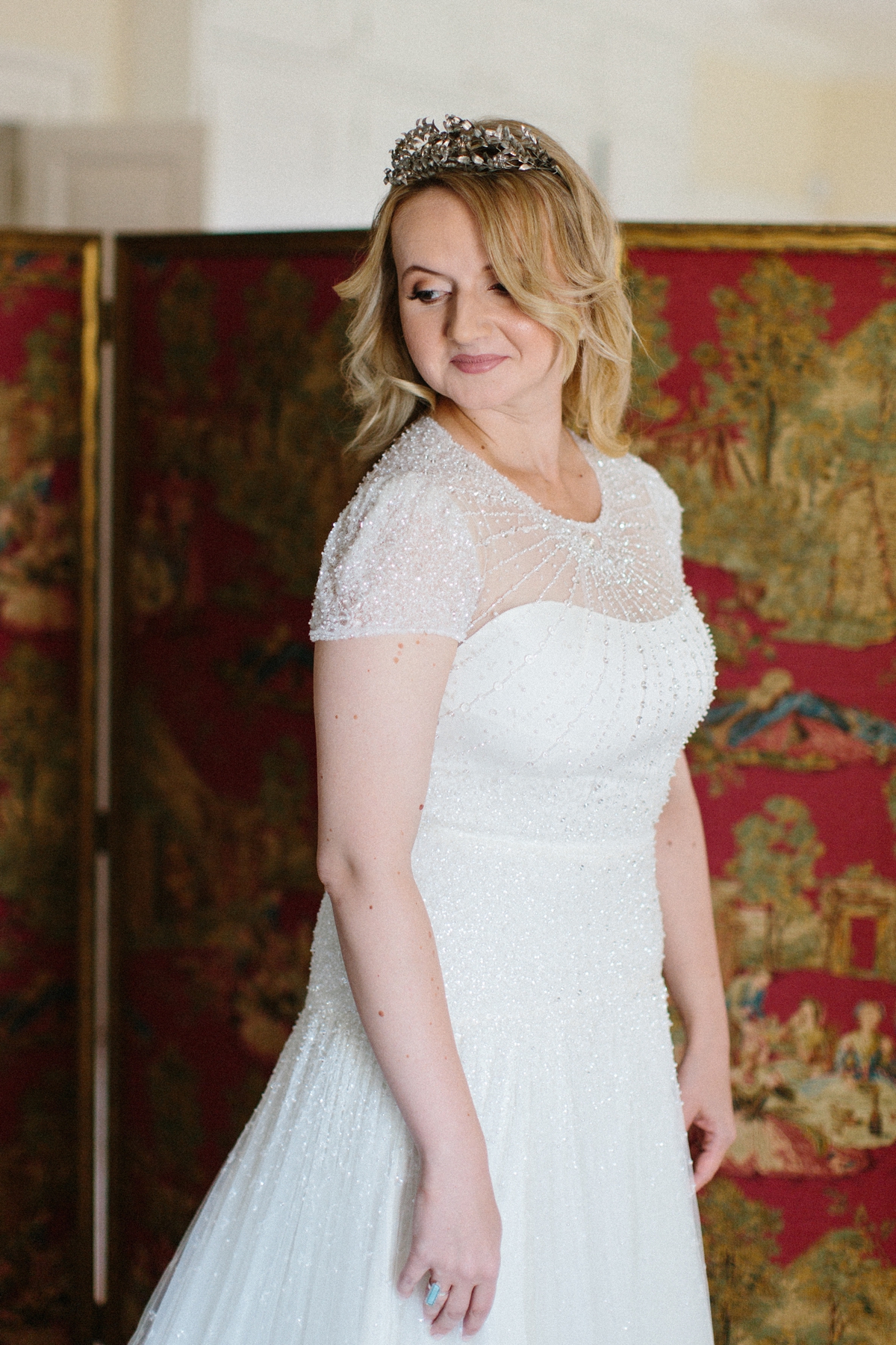 11.Jenny Packham bride Alnwick Castle wedding