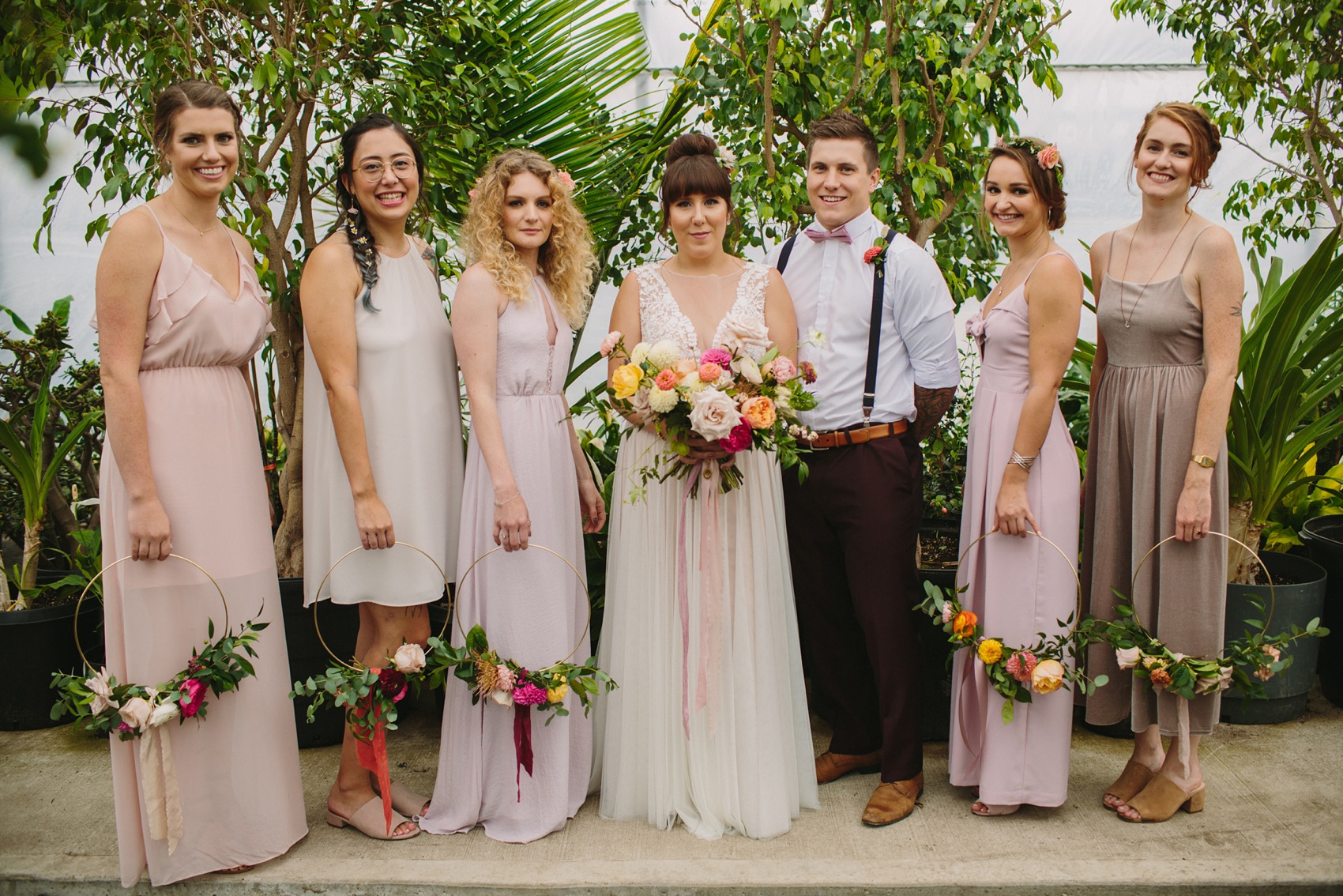 17 Watters dress vibrant colourful secret garden wedding