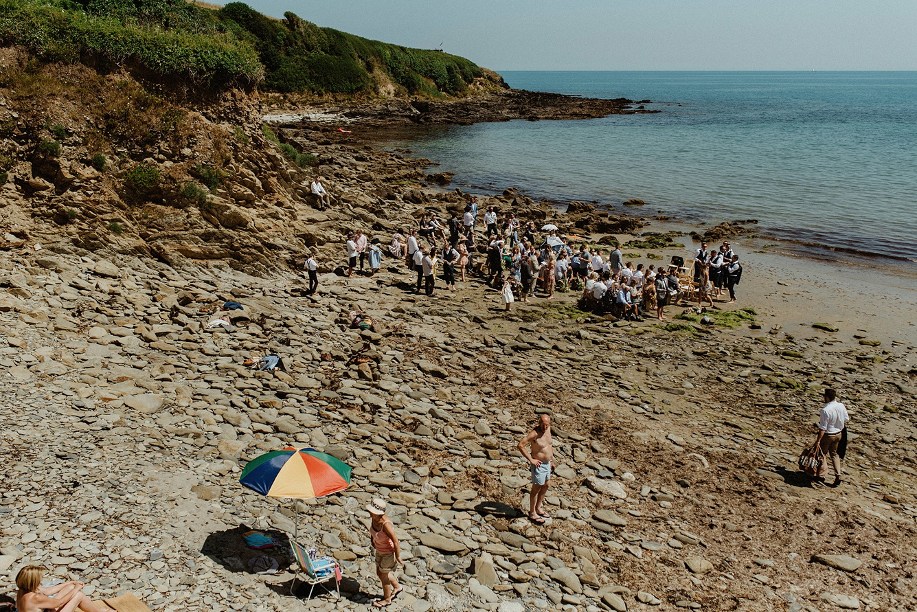 18 Immacle dress Humanist wedding ceremony Cornwall beach - A Portscatho Beach Wedding in Cornwall with a Bride in an Immacle Dress 18 Immacle dress Humanist wedding ceremony Cornwall beach