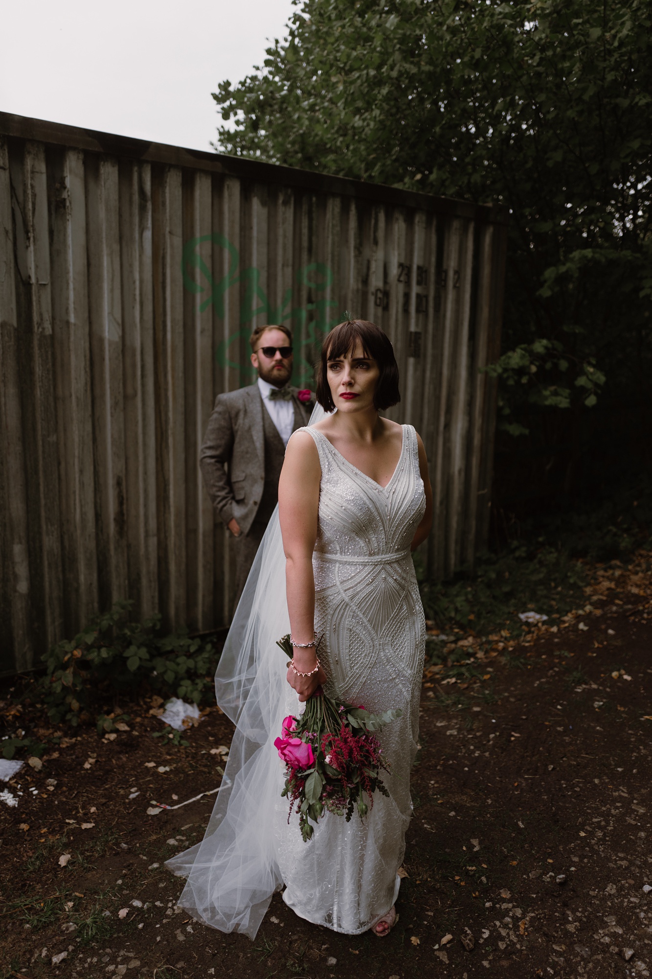 26 Eliza Jane Howell beaded wedding dress North Wales barn wedding