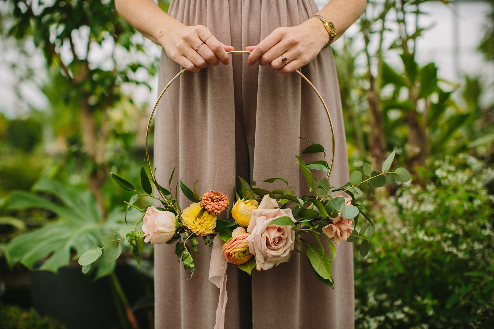 30 Watters dress vibrant colourful secret garden wedding