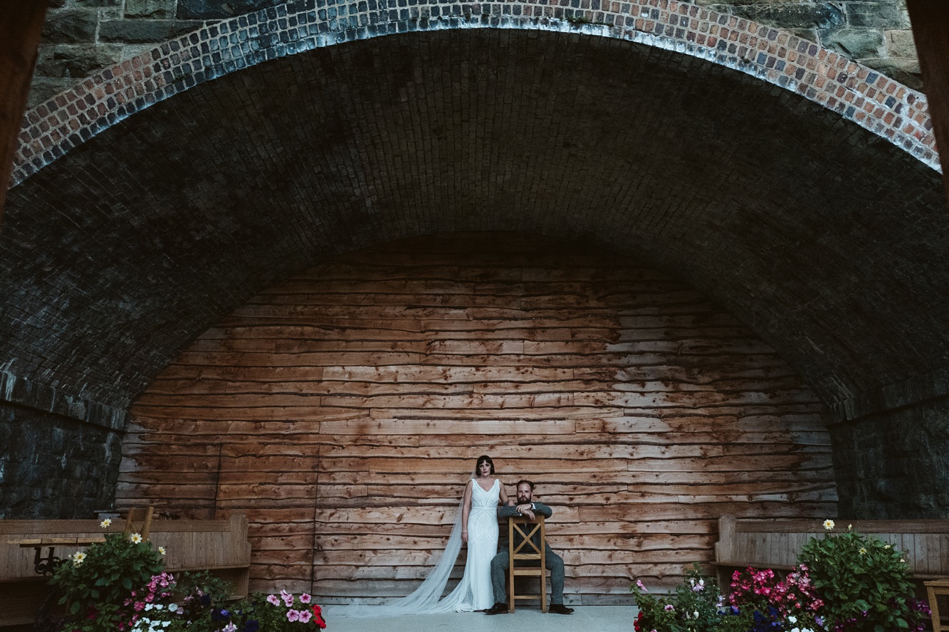 32 Eliza Jane Howell beaded wedding dress North Wales barn wedding