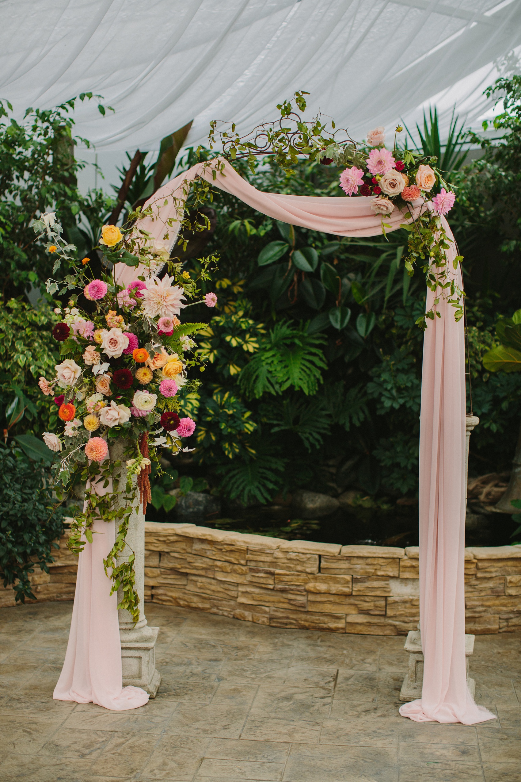 35 Watters dress vibrant colourful secret garden wedding