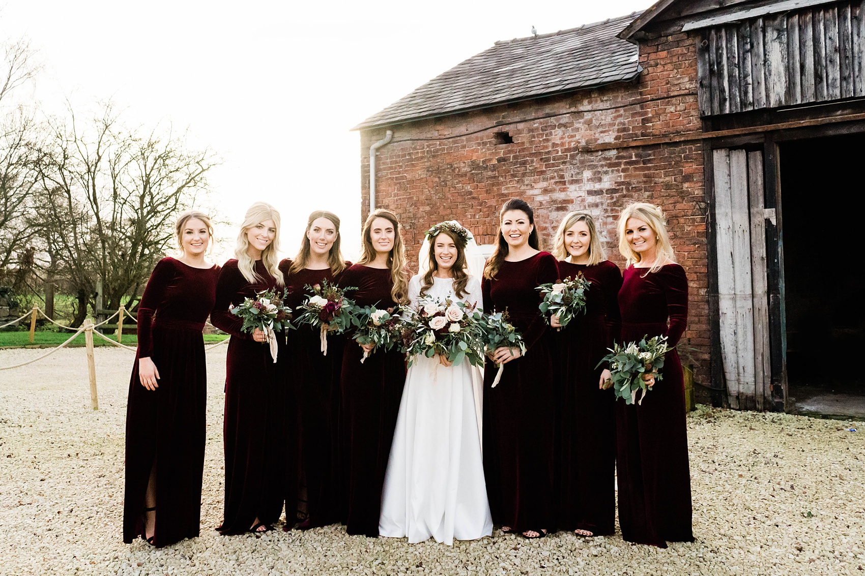 A Long Sleeved Jesus Peiro Dress, Balloons, Neon + Cosy Winter Wedding Barn Vibes 12 36 Jesus Peiro Dress cosy winter barn wedding
