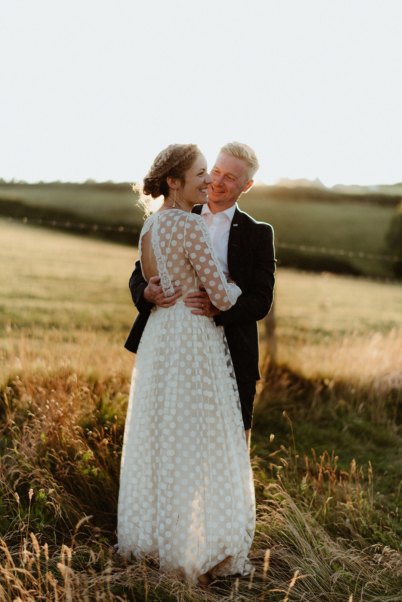 38 Immacle dress Humanist wedding ceremony Cornwall beach