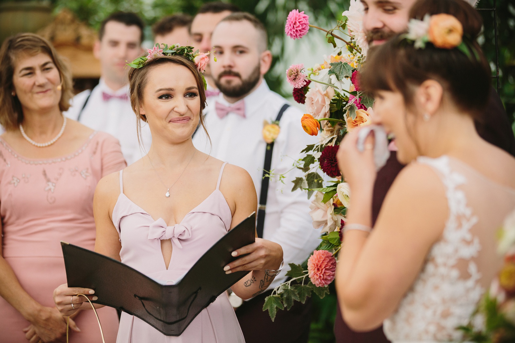40 Watters dress vibrant colourful secret garden wedding