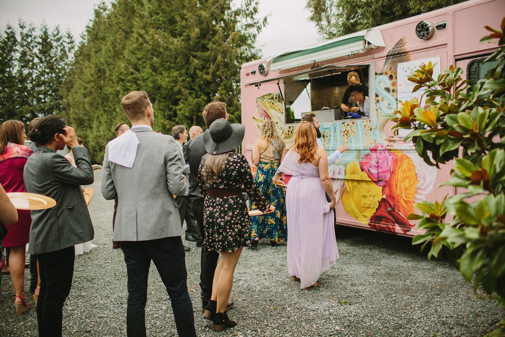 53 Watters dress vibrant colourful secret garden wedding