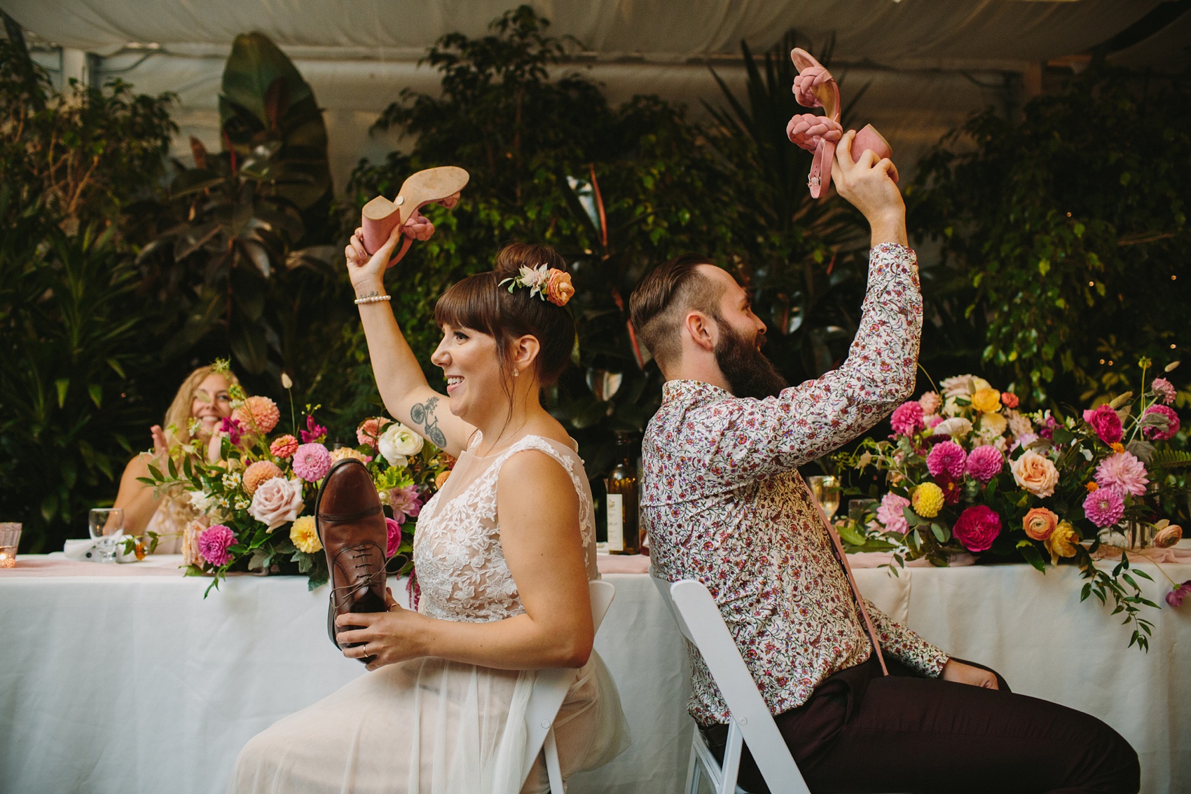 56 Watters dress vibrant colourful secret garden wedding