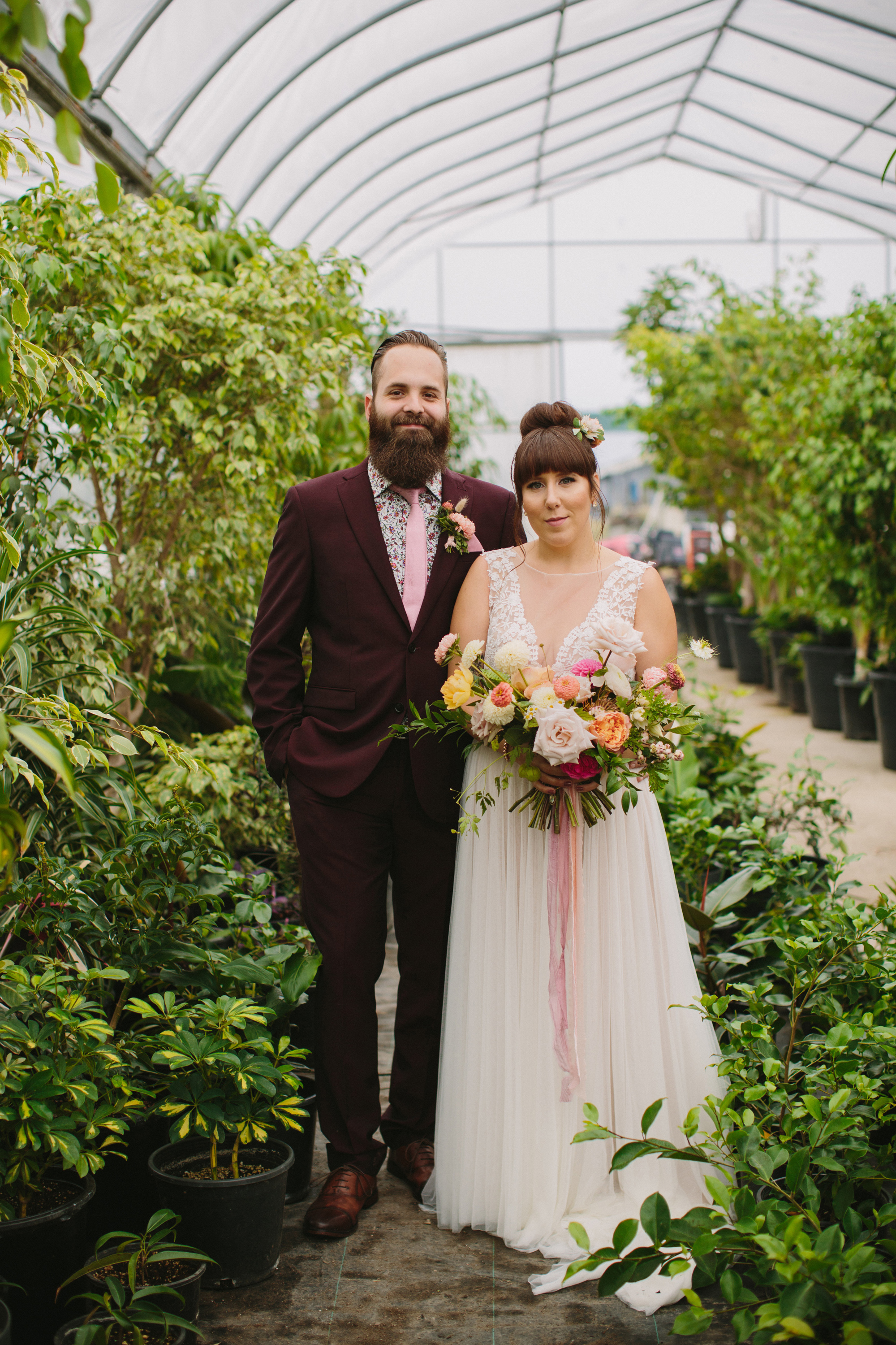 71 Watters dress vibrant colourful secret garden wedding
