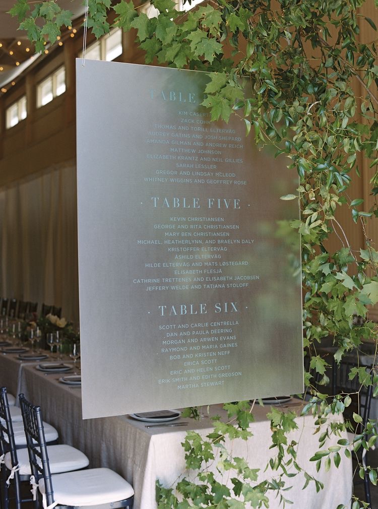 Acrylic 2 wedding table seating plan ideas
