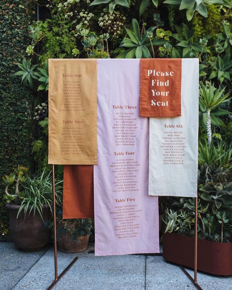 Earthy Tones 2 wedding table seating plan ideas