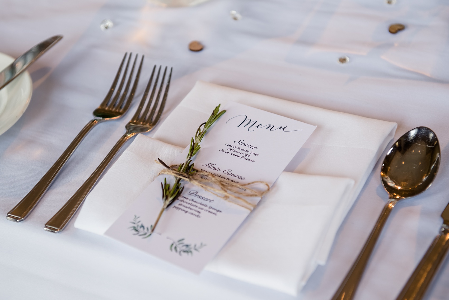 Elegant wedding stationery with Thyme