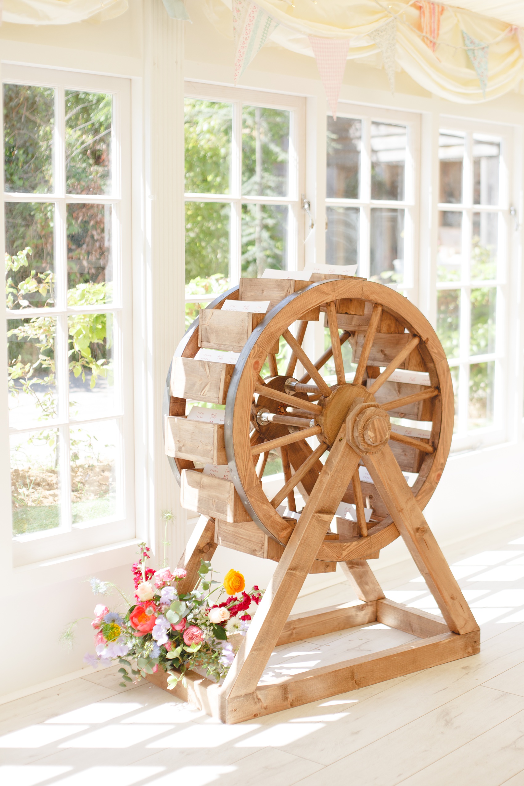 Fairground Fun wedding table seating plan ideas