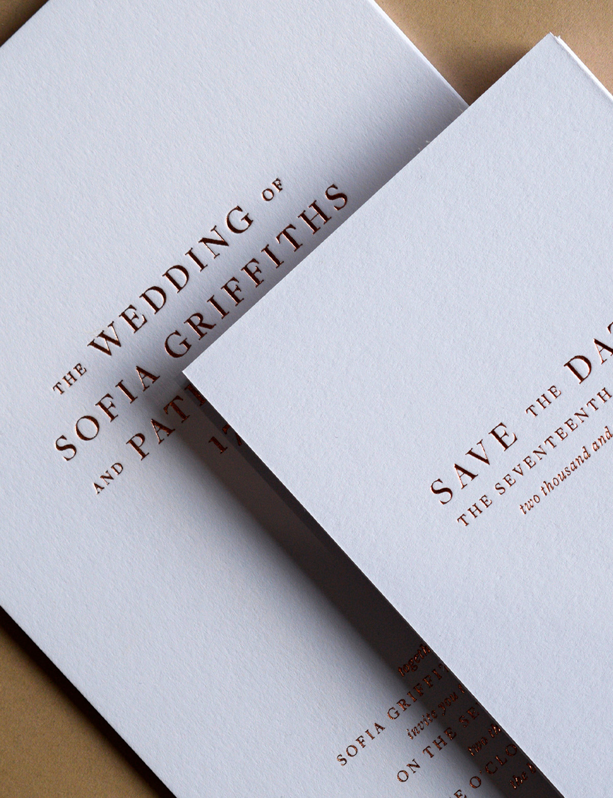 Nicety Studio modern contemporary typographic wedding stationery 16