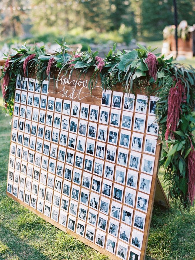 Throw It Back wedding table seating plan ideas