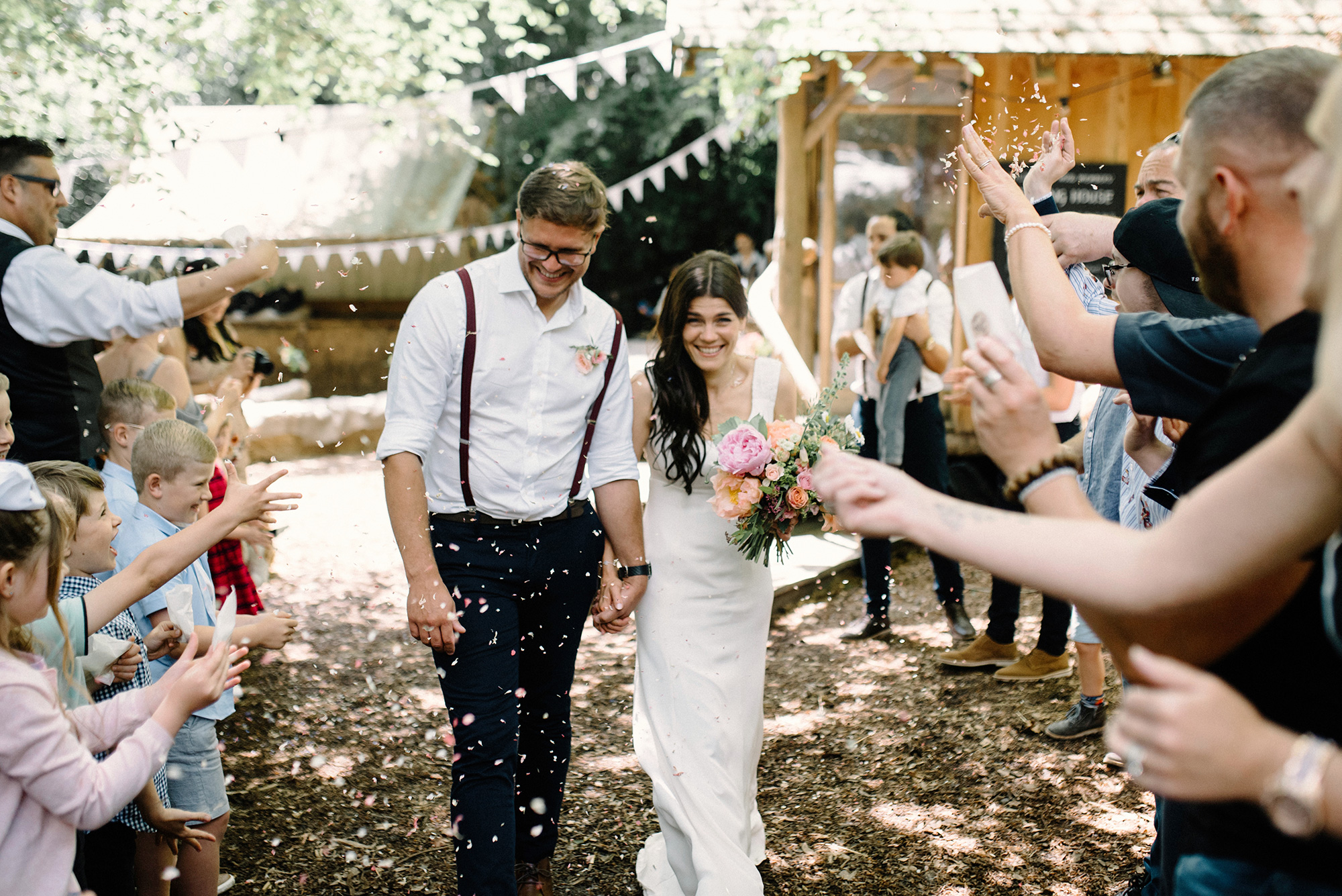 Vegan wedding in the woods