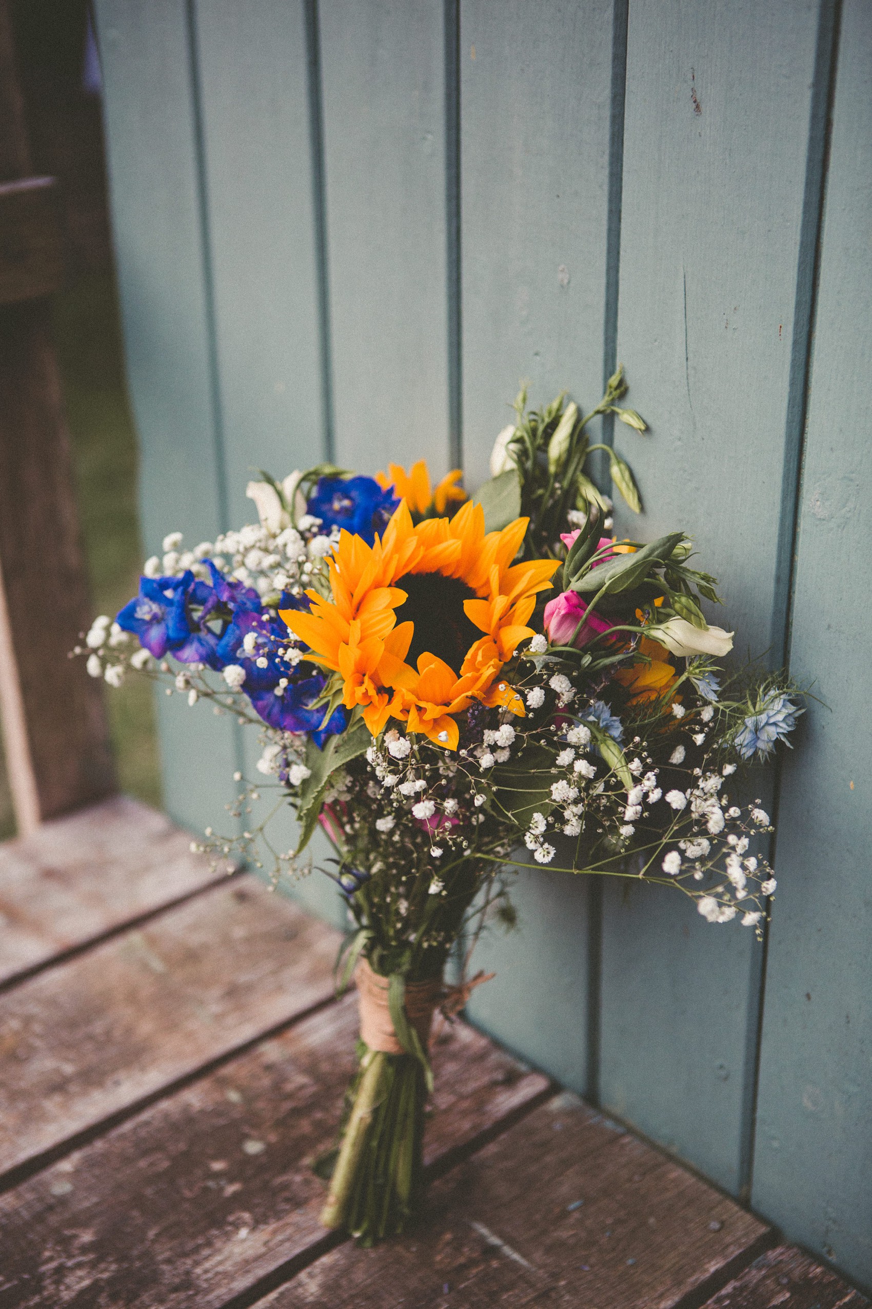 15 Silent disco sunflowers September yurt wedding