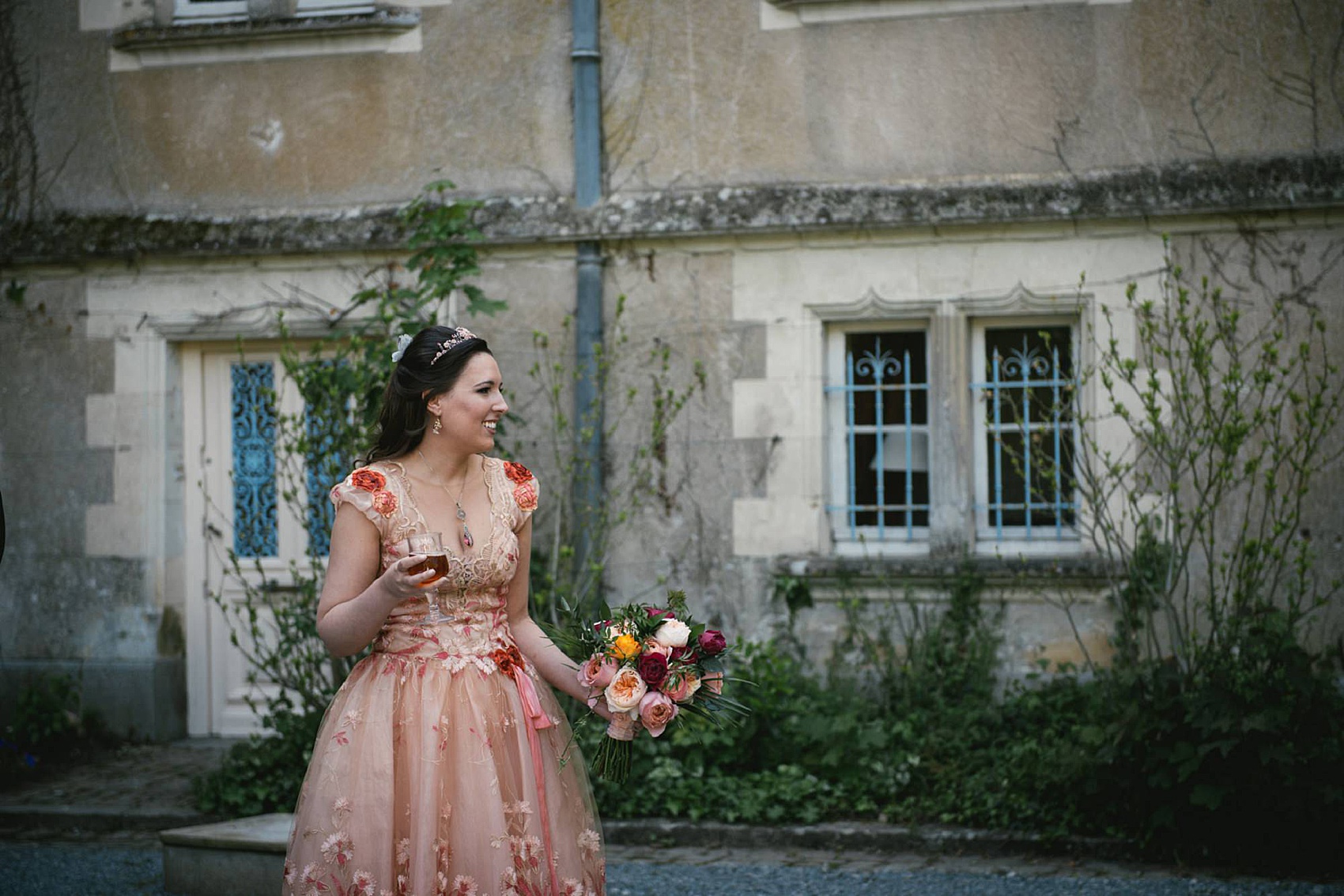 16.Pink romantic Joanne Fleming wedding dress