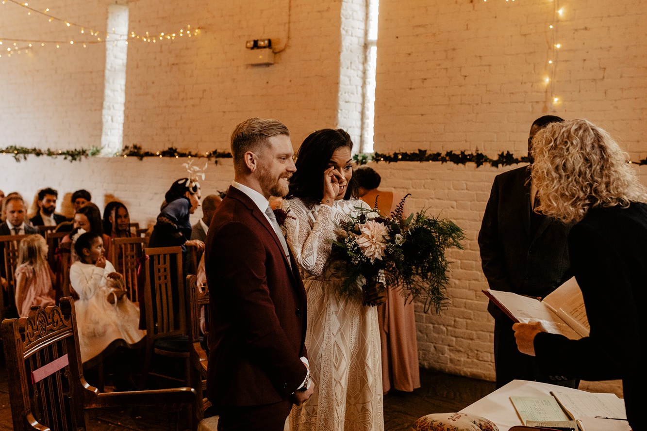 19 Grace Loves Lace bride Autumn Barn Wedding