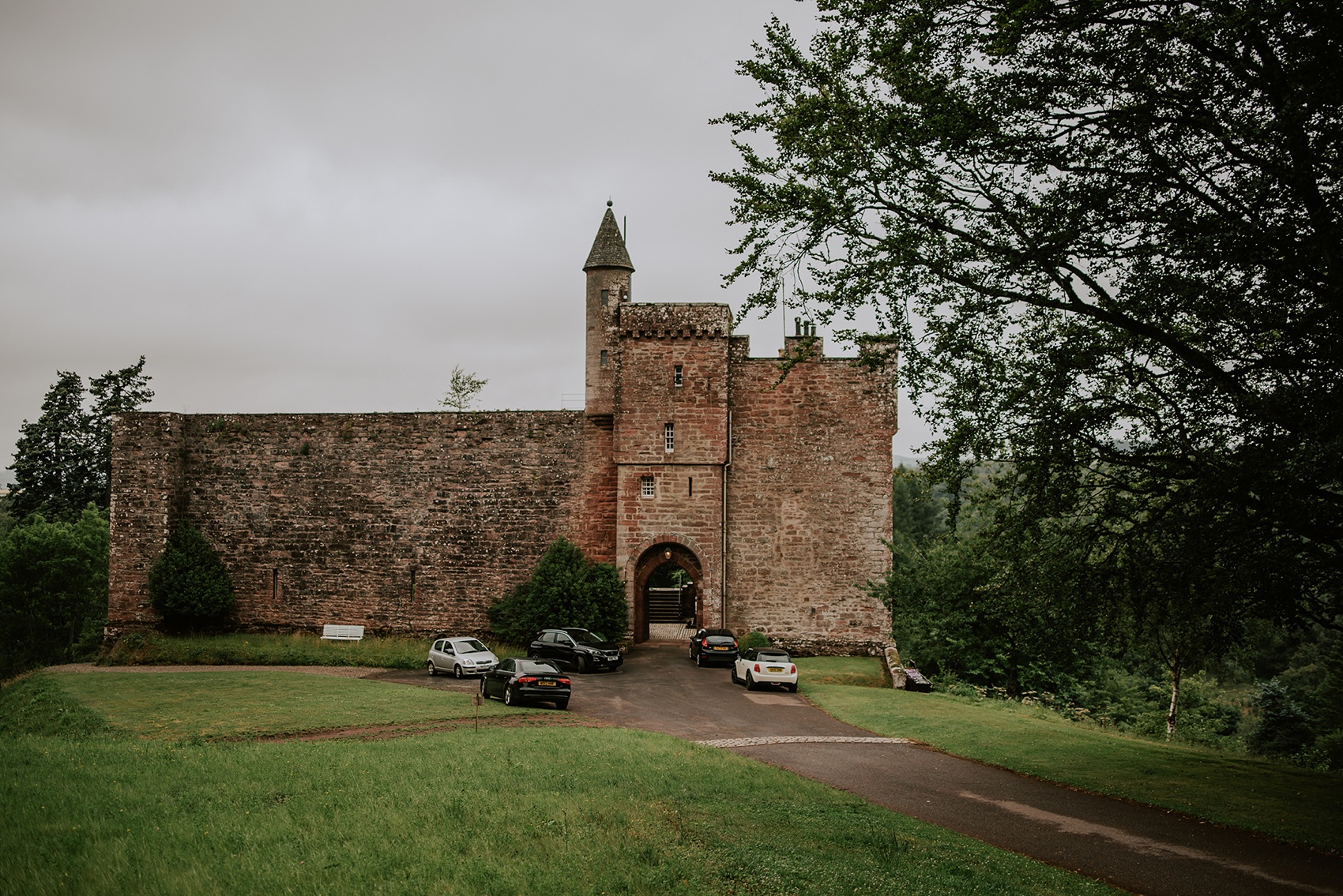 2 BHLDN dress natural botanical castle wedding Scotland