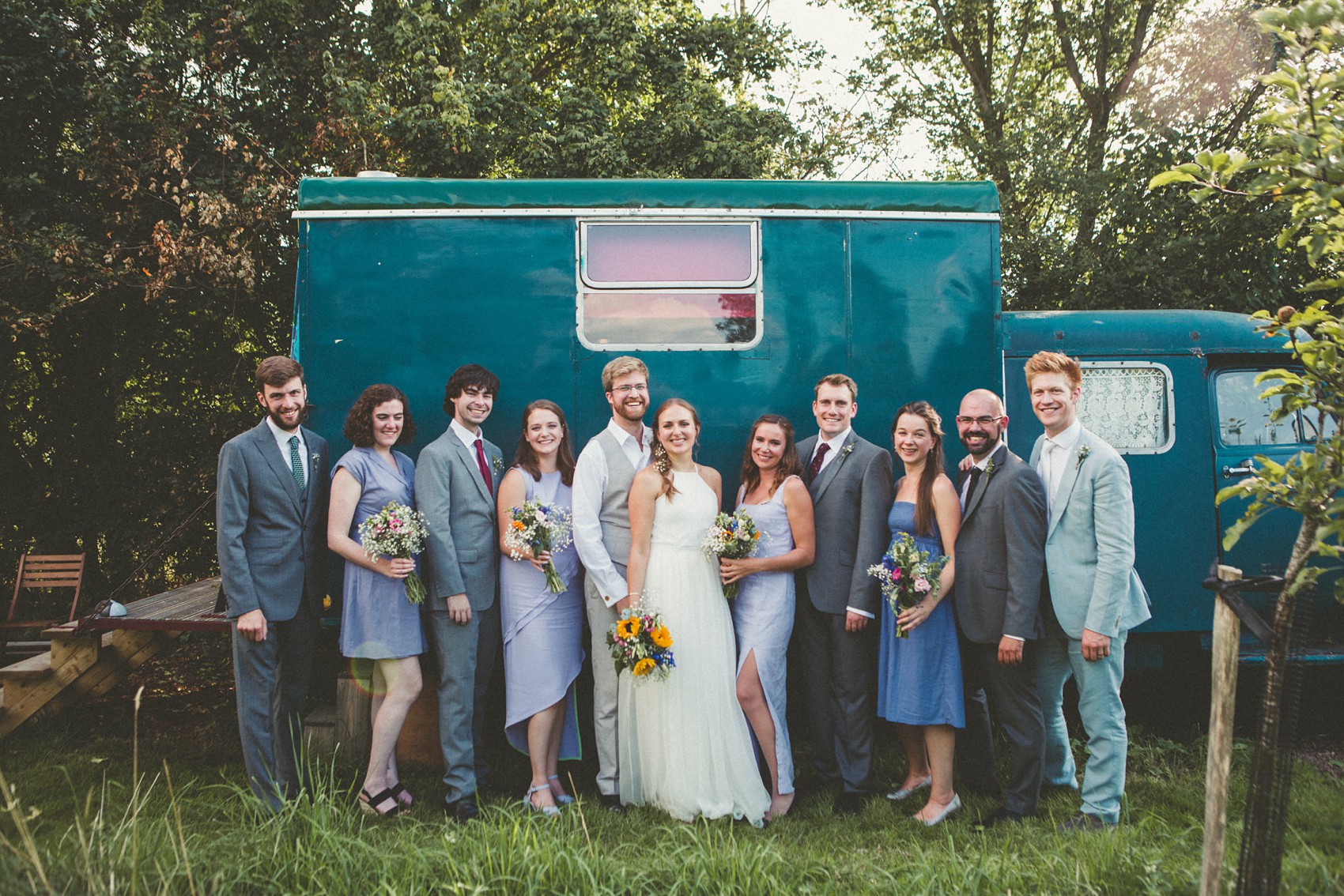 20 Silent disco sunflowers September yurt wedding