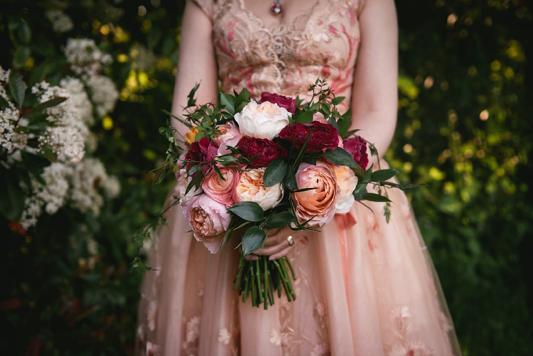 23.Pink romantic Joanne Fleming wedding dress