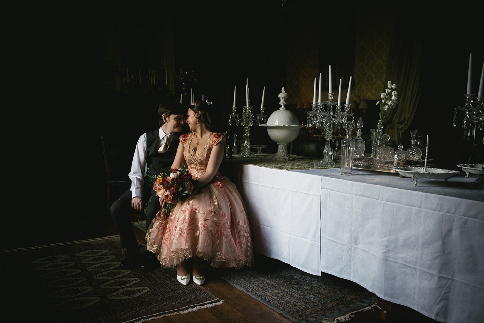 26.Pink romantic Joanne Fleming wedding dress