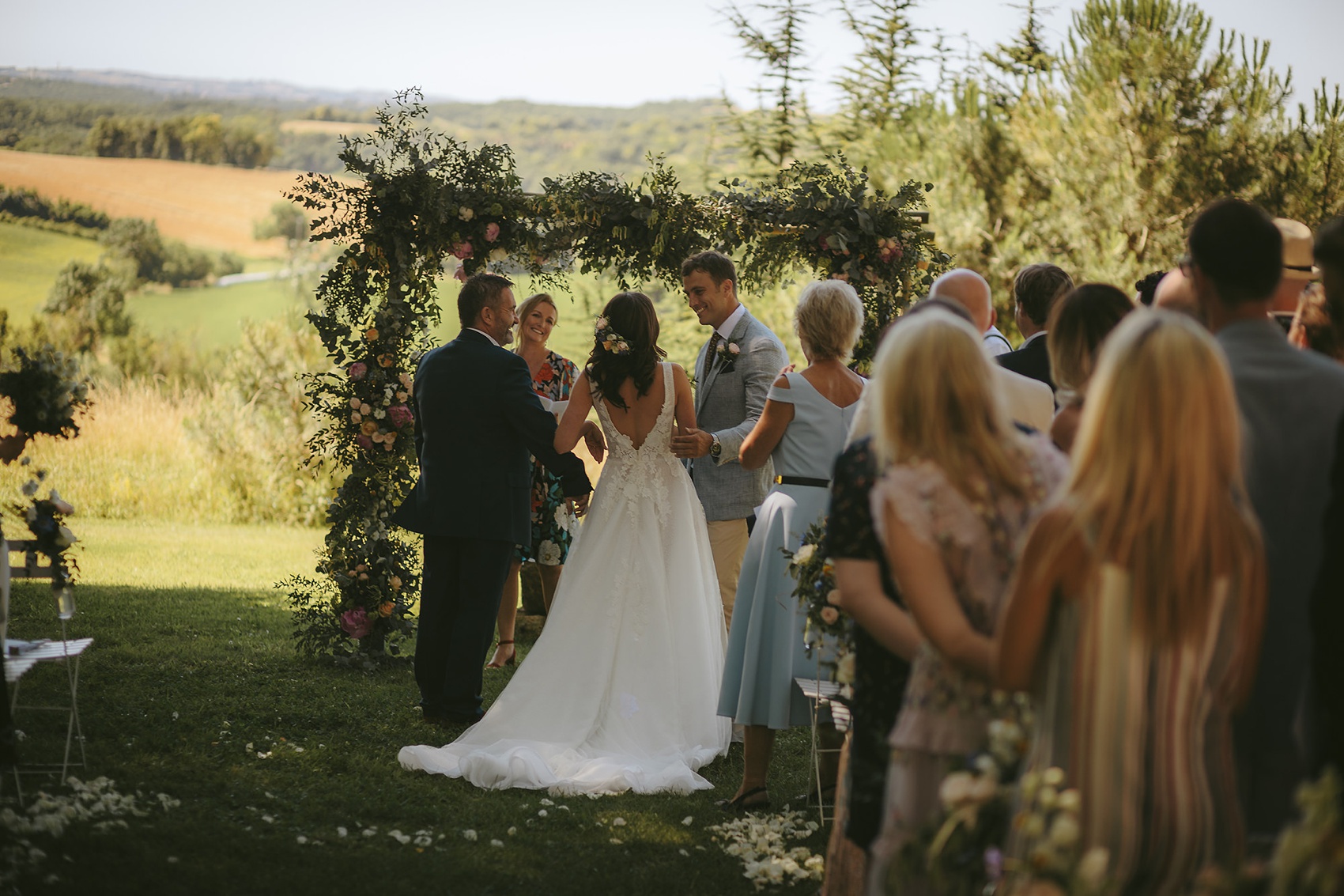 27 Pool party wedding France Chateau de Lartigolle