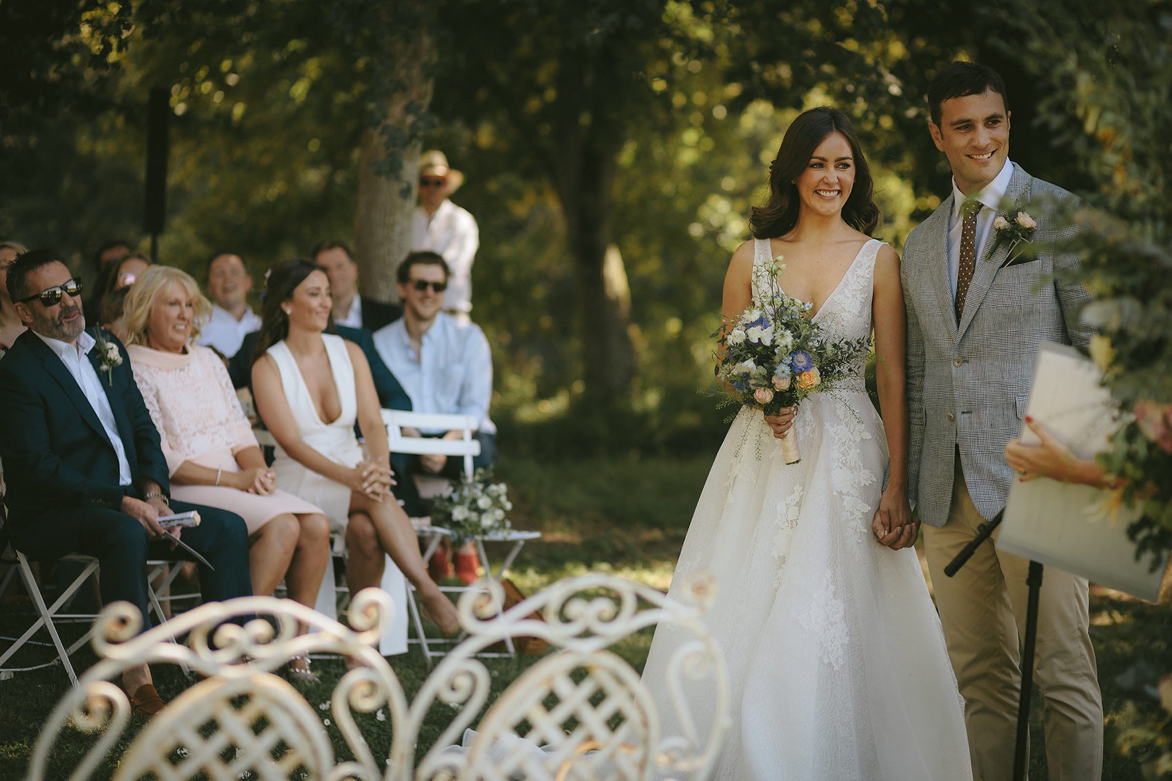 28 Pool party wedding France Chateau de Lartigolle