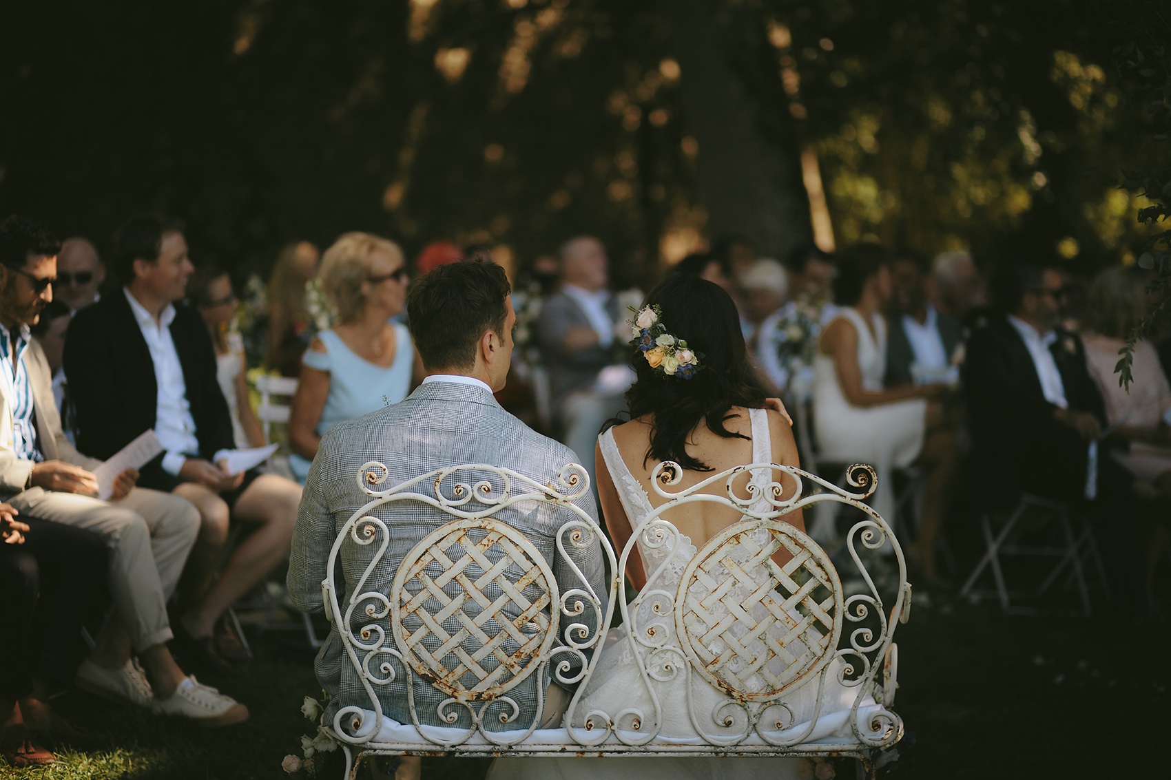 34 Pool party wedding France Chateau de Lartigolle