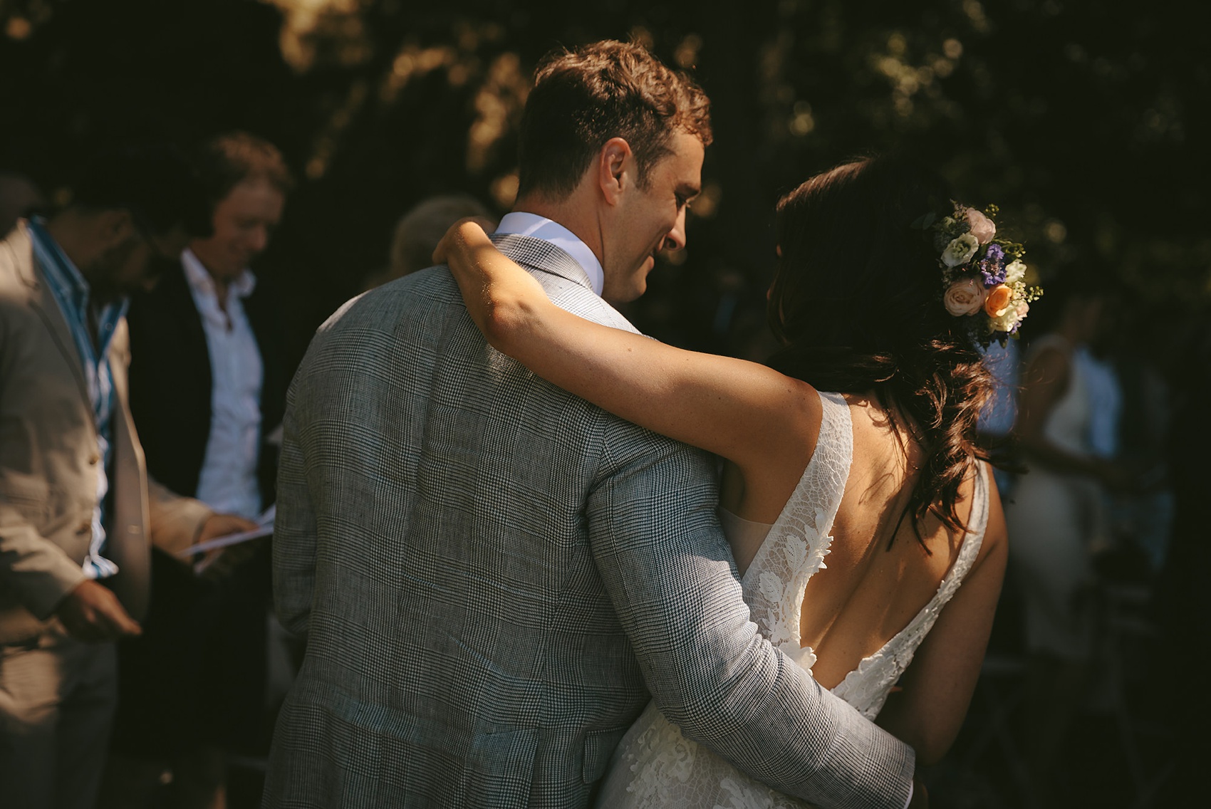 35 Pool party wedding France Chateau de Lartigolle