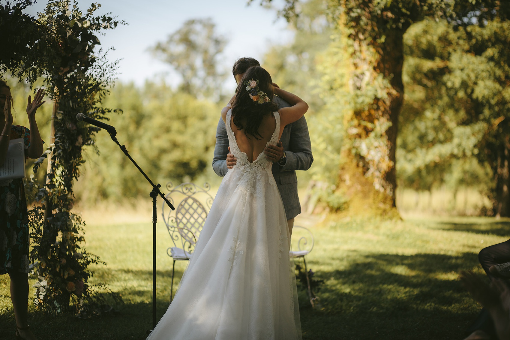 40 Pool party wedding France Chateau de Lartigolle