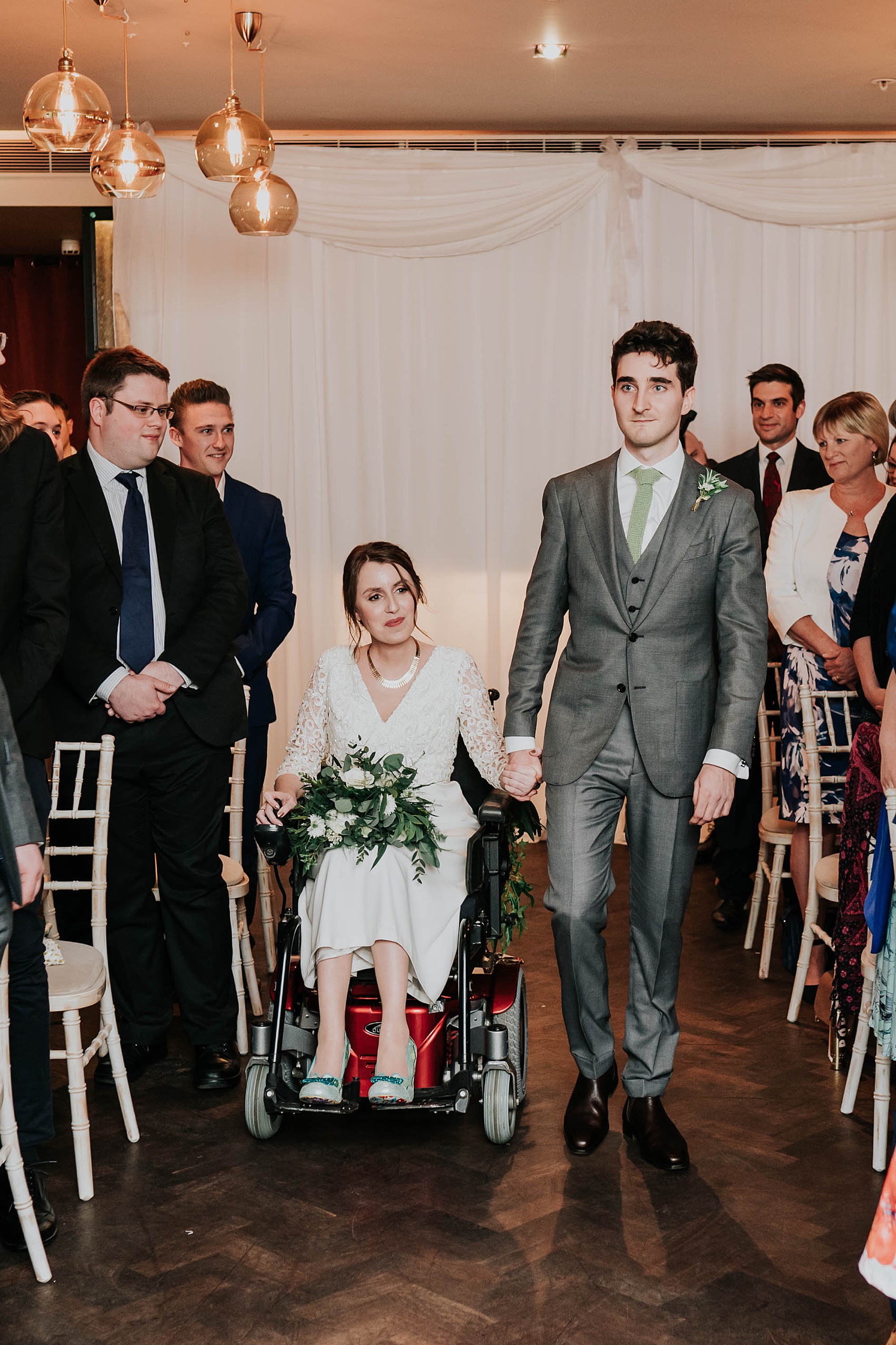 41.Disabled bride modern geometric wedding