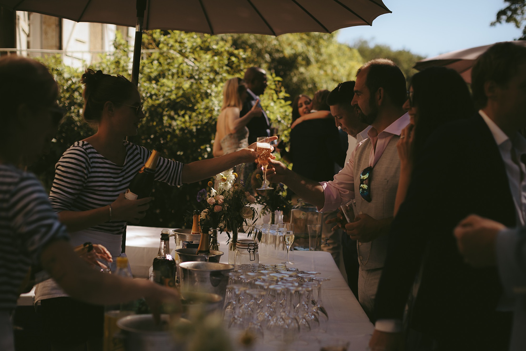 46 Pool party wedding France Chateau de Lartigolle