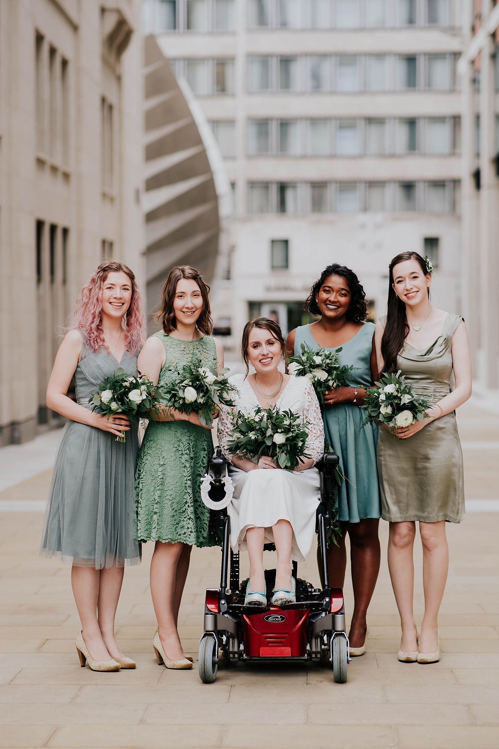 52.Disabled bride modern geometric wedding