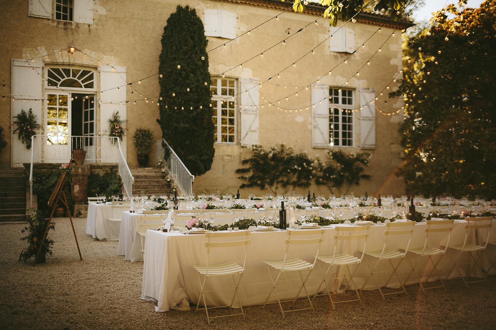 54 Pool party wedding France Chateau de Lartigolle