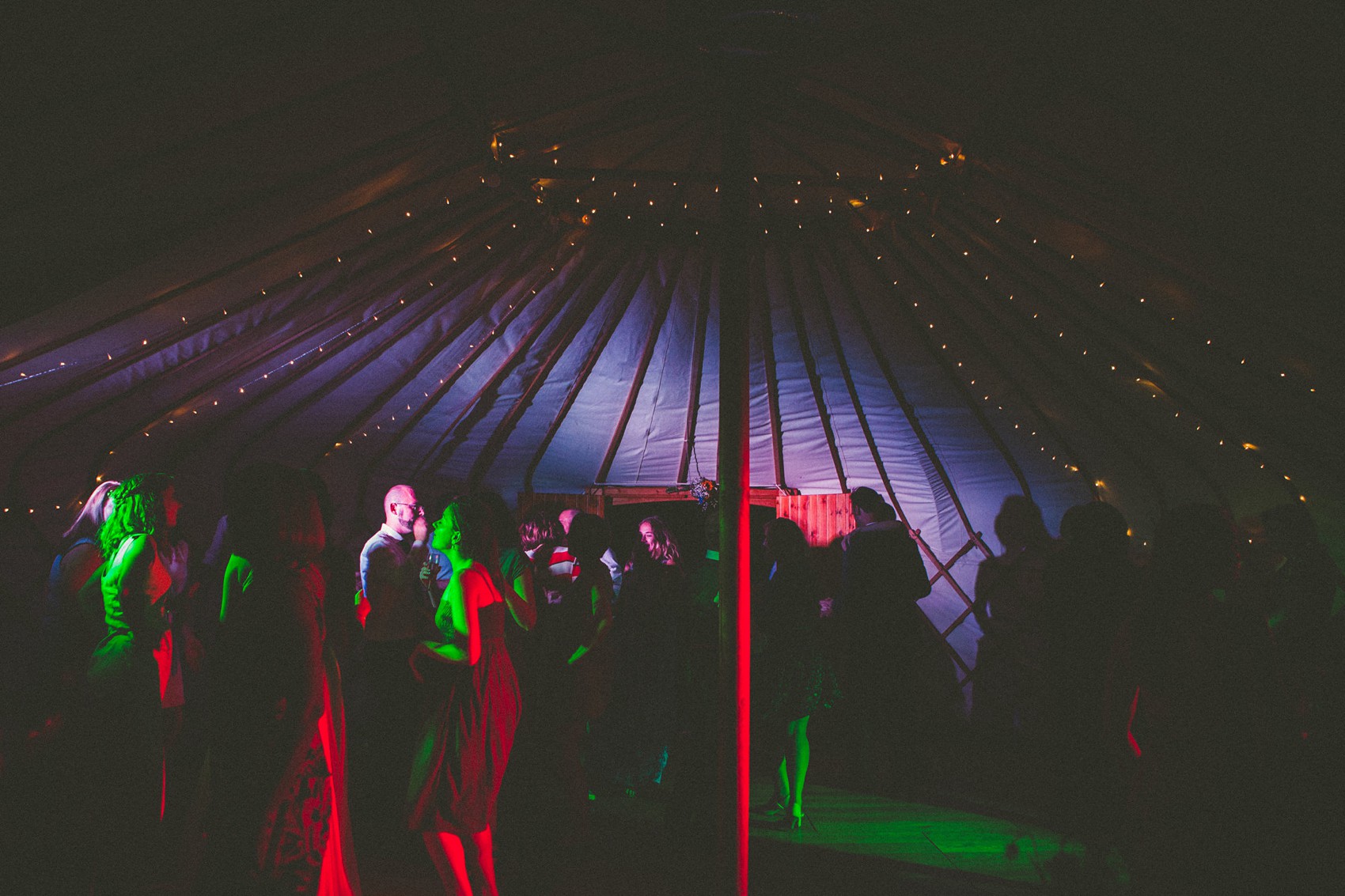 7 Silent disco sunflowers September yurt wedding