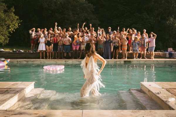 A Modern, Stylish and Elegant French Chateau Wedding with a Pool Party